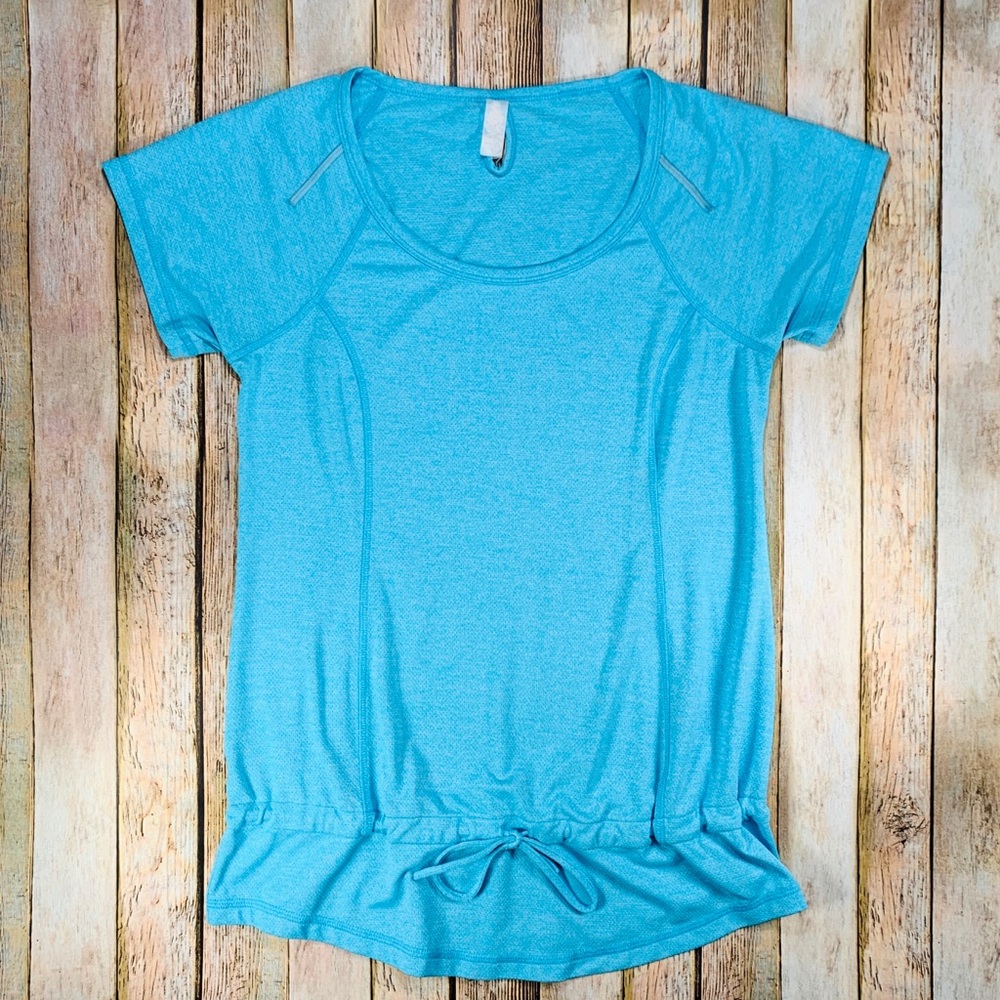 Lucy workout top w/ drawstring waist SzL